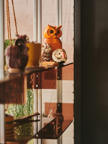 Keramisk owl oppbevaringskrukke - Tangerine - HKliving