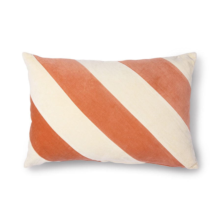 HKliving Pute Stripete 40×60 cm Peach-cream