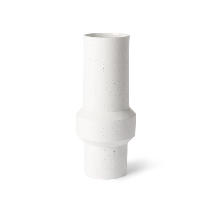 Vase rett M Ø13x32 cm - Hvit - HKliving