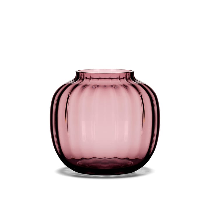 Primula vase, plomme (rød), rund Holmegaard