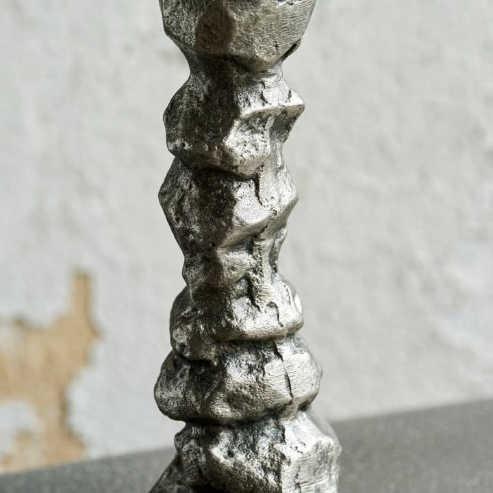 Raku lysestake antikksølv, 20 cm House Doctor