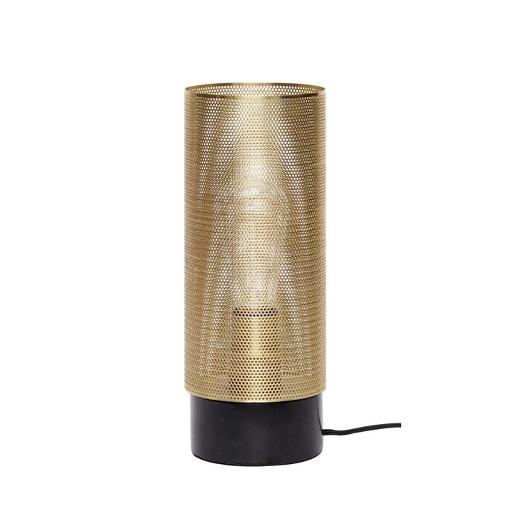 Bordlampe Ø12 cm, Svart marmor Hübsch