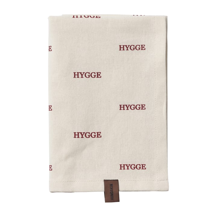 Humdakin Hygge kjøkkenhåndkle, Off white/Red Humdakin