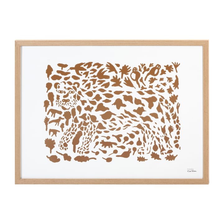 Oiva Toikka Cheetah plakat brun, 50 x 70 cm Iittala