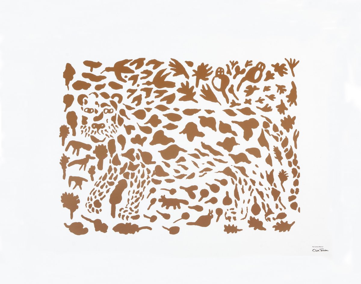 Iittala Oiva Toikka Cheetah plakat brun 50 x 70 cm