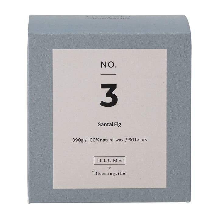 NO. 3 Santal Fig duftlys, 390 g + Giftbox Illume x Bloomingville