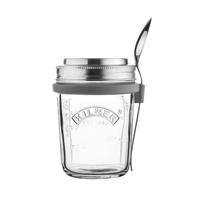 Frokostsett glasskål + skje, 0,35 L Kilner