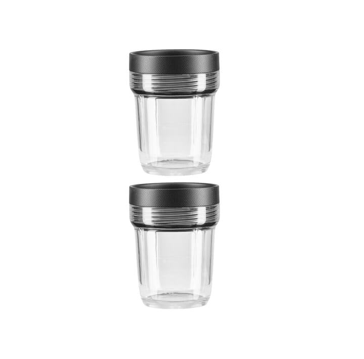 K400+K150 beholder med lokk 200 ml 2-pakning, Transparent KitchenAid