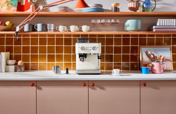 KitchenAid halvautomatisk espressomaskin med kvern, Porcelain white KitchenAid