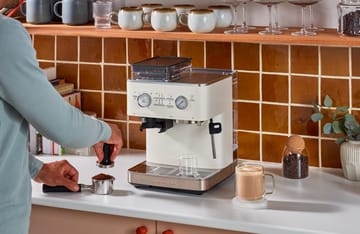 KitchenAid halvautomatisk espressomaskin med kvern - Porcelain white - KitchenAid