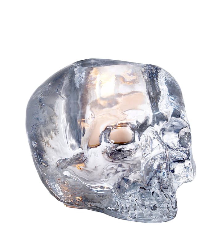 Skull Telysholder 8,5 cm, klart glass Kosta Boda