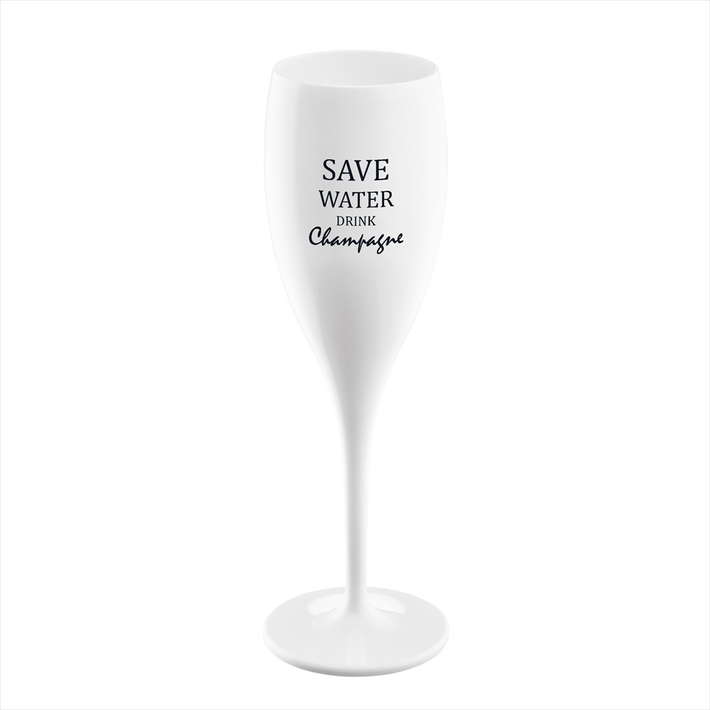 Koziol Cheers champagneglass 10 cl 6-pakning Save water drink champagne