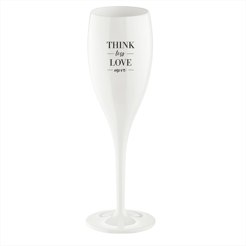 Koziol Cheers champagneglass med print 10 cl 6-pakning Think less love more