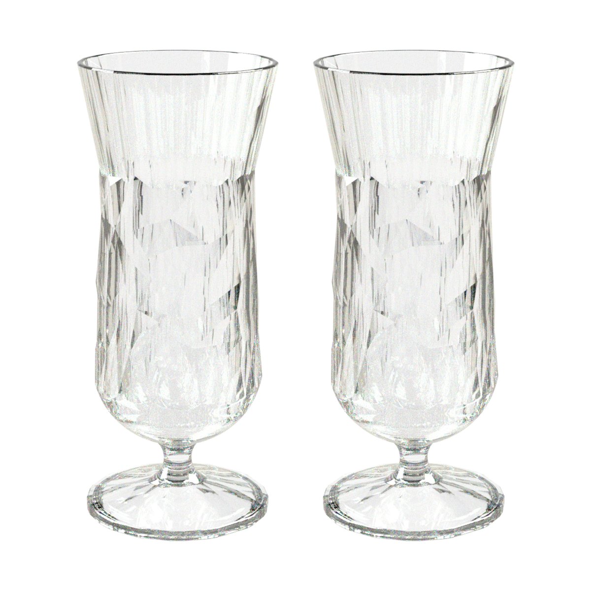 Koziol Club No. 17 drinkglass plast 40 cl 2-pakning Krystallklar