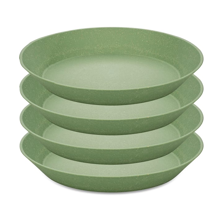 Connect dyp tallerken Ø 24 cm 4-pakning - Nature leaf green - Koziol