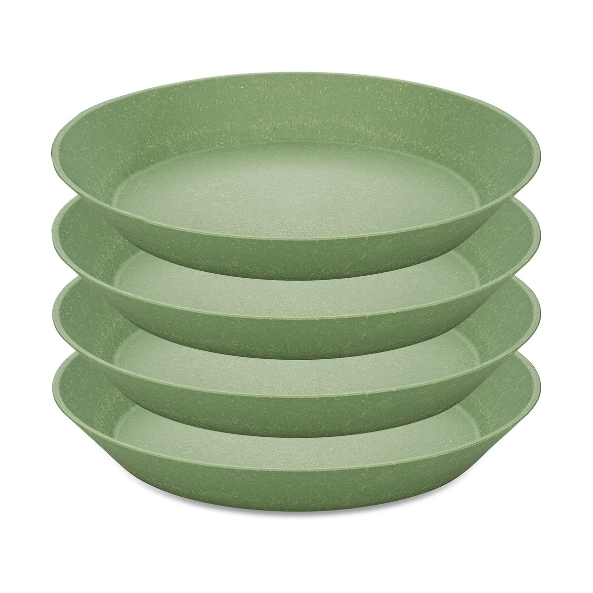 Koziol Connect dyp tallerken Ø 24 cm 4-pakning Nature leaf green