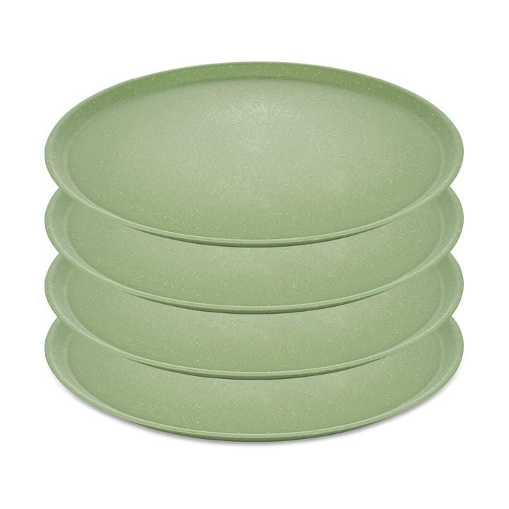 Connect tallerken Ø 25,5 cm 4-pakning - Nature leaf green - Koziol