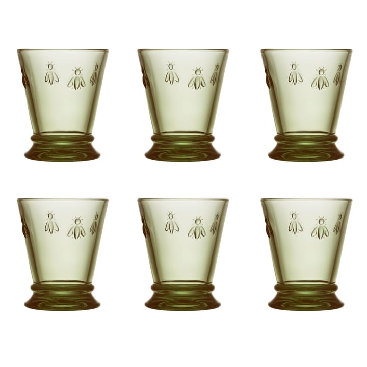 Abeille vannglass 26 cl 6-pk - Olivengrønn - La Rochère