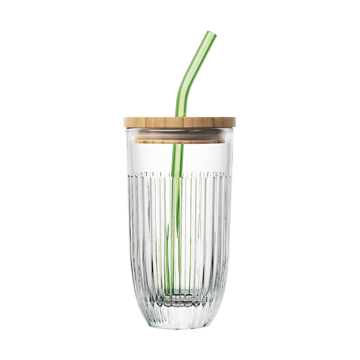 La Rochère Ouessant smoothieglass med lokk og sugerør 43 cl Transparent