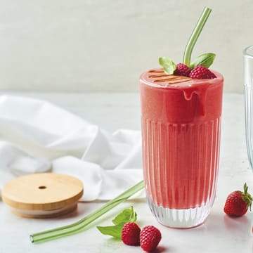 Ouessant smoothieglass med lokk og sugerør 43 cl - Transparent - La Rochère