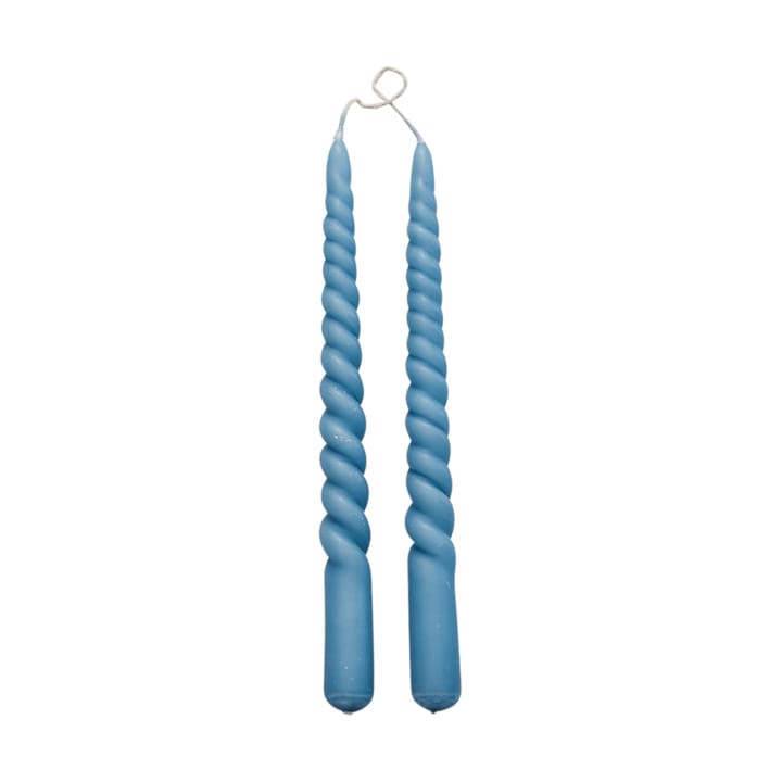 Twisted vridde lys 25 cm 2-pakning, F. Blue Lene Bjerre