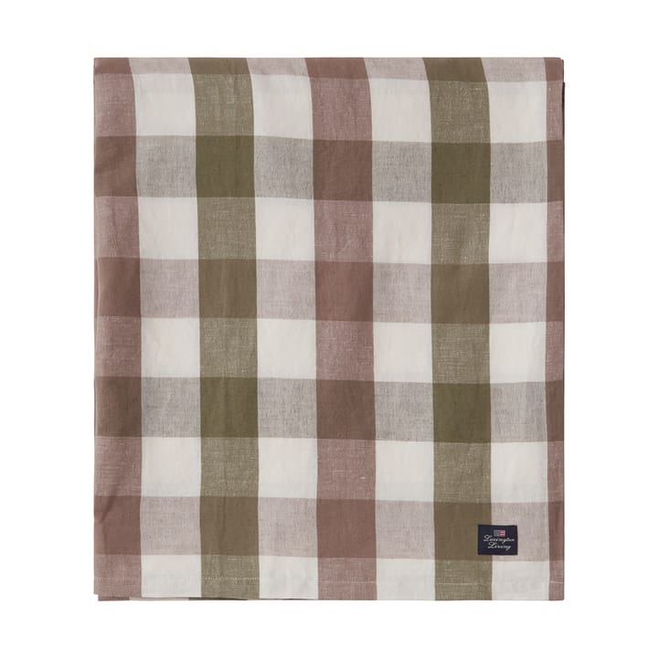 Checked Cotton Linen duk 150 x 250 cm, Olive Lexington