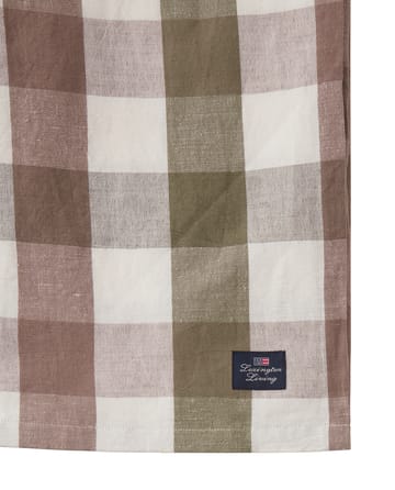 Checked Cotton Linen duk 150 x 250 cm - Olive - Lexington