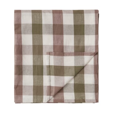 Checked Cotton Linen duk 180x180 cm - Olive - Lexington