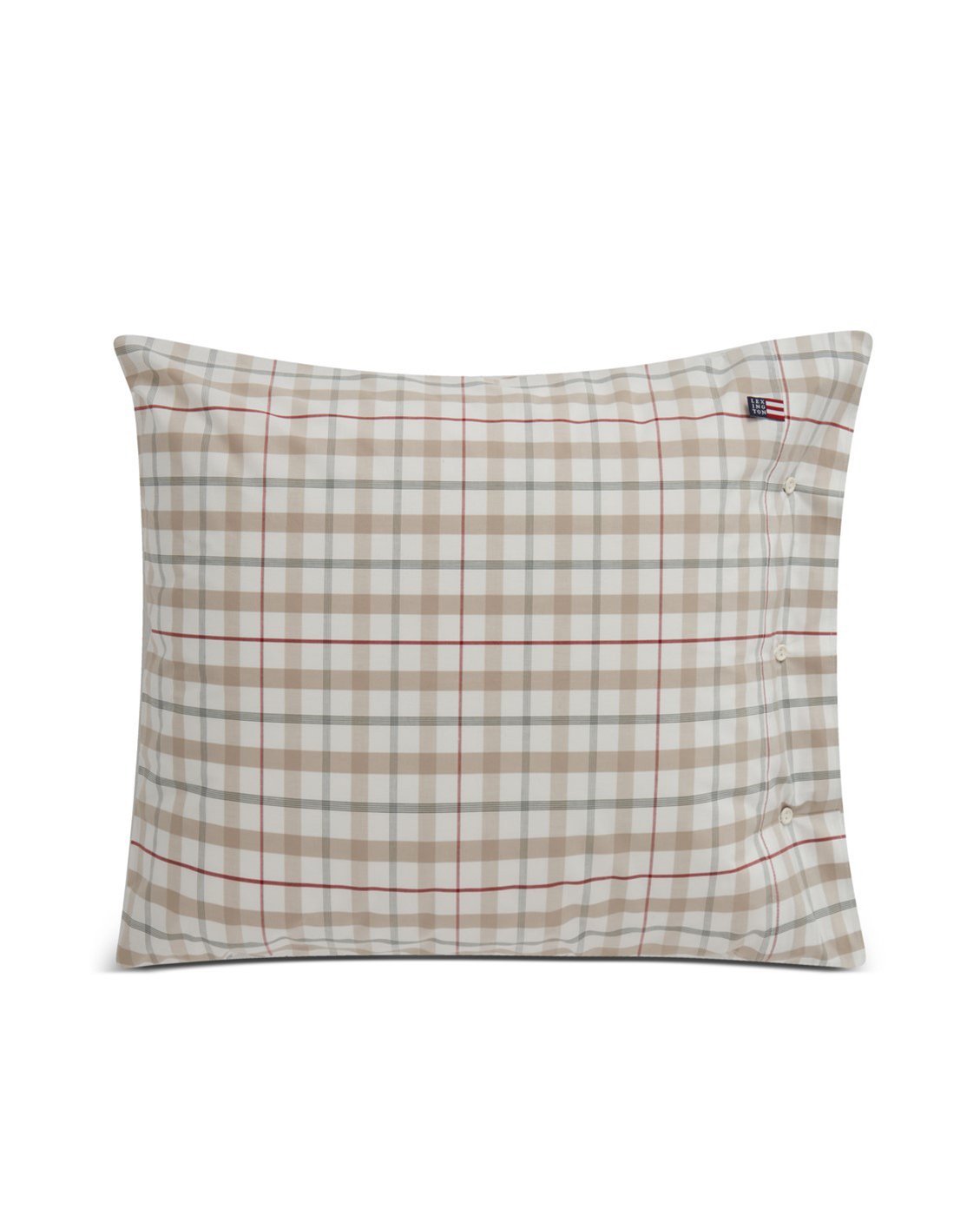 Lexington Checked Cotton putetrekk Poplin 50×60 cm Hvit