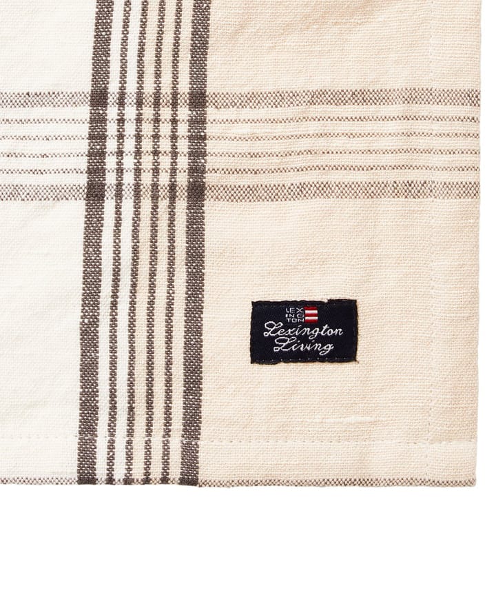 Checked Linen/Cotton stoffserviett 50x50 cm, Beige Lexington