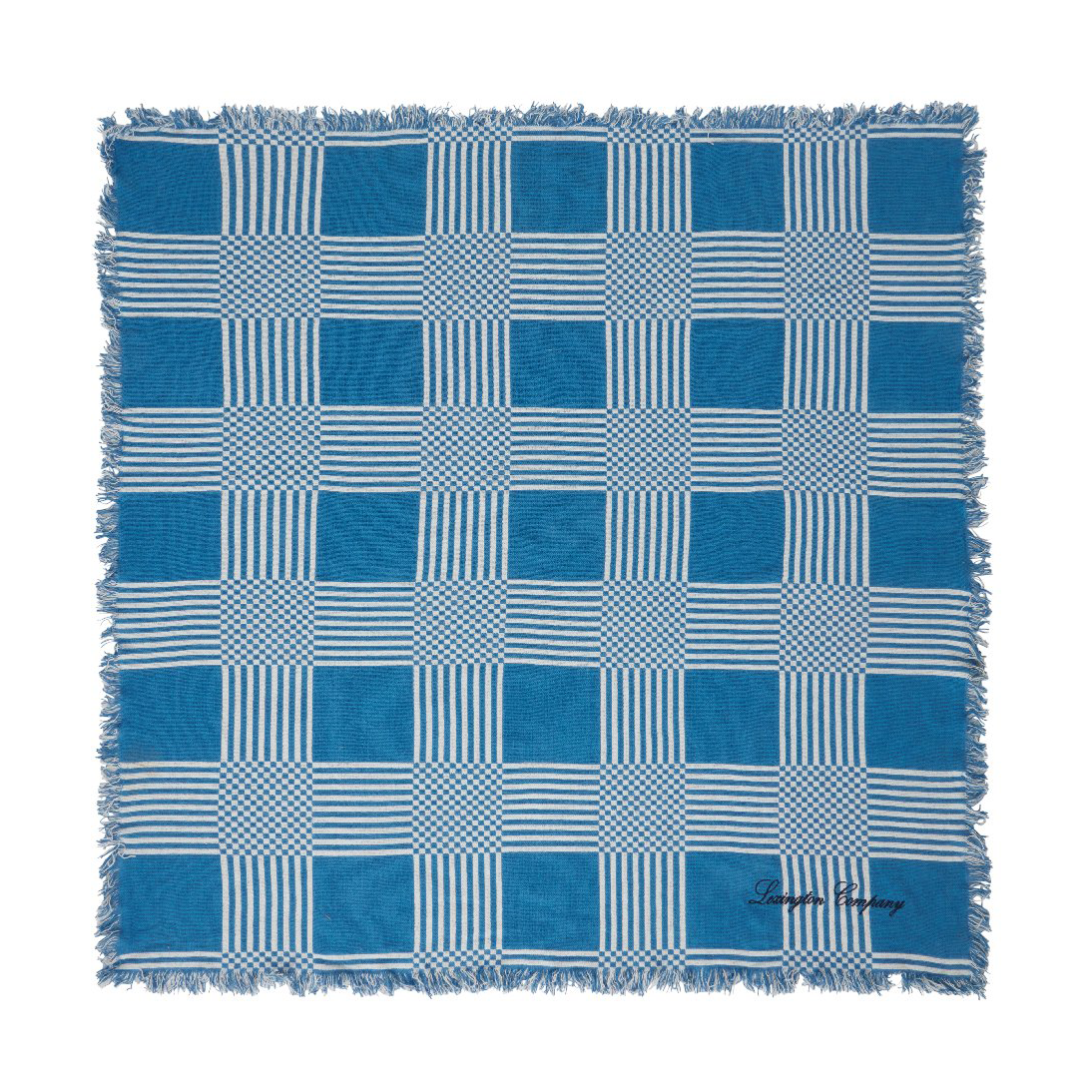 Lexington Checked Recycled Cotton piknikkteppe 150×150 cm Blue