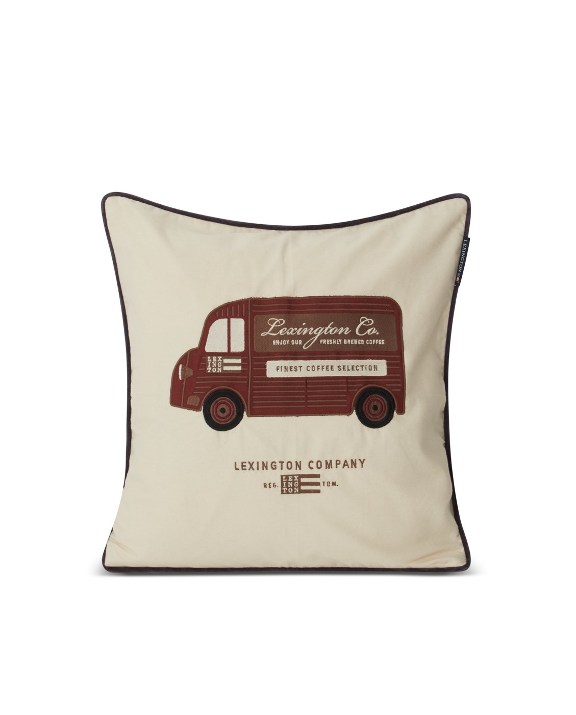 Lexington Coffee Truck putetrekk 50×50 cm bomullstwill Beige-brun