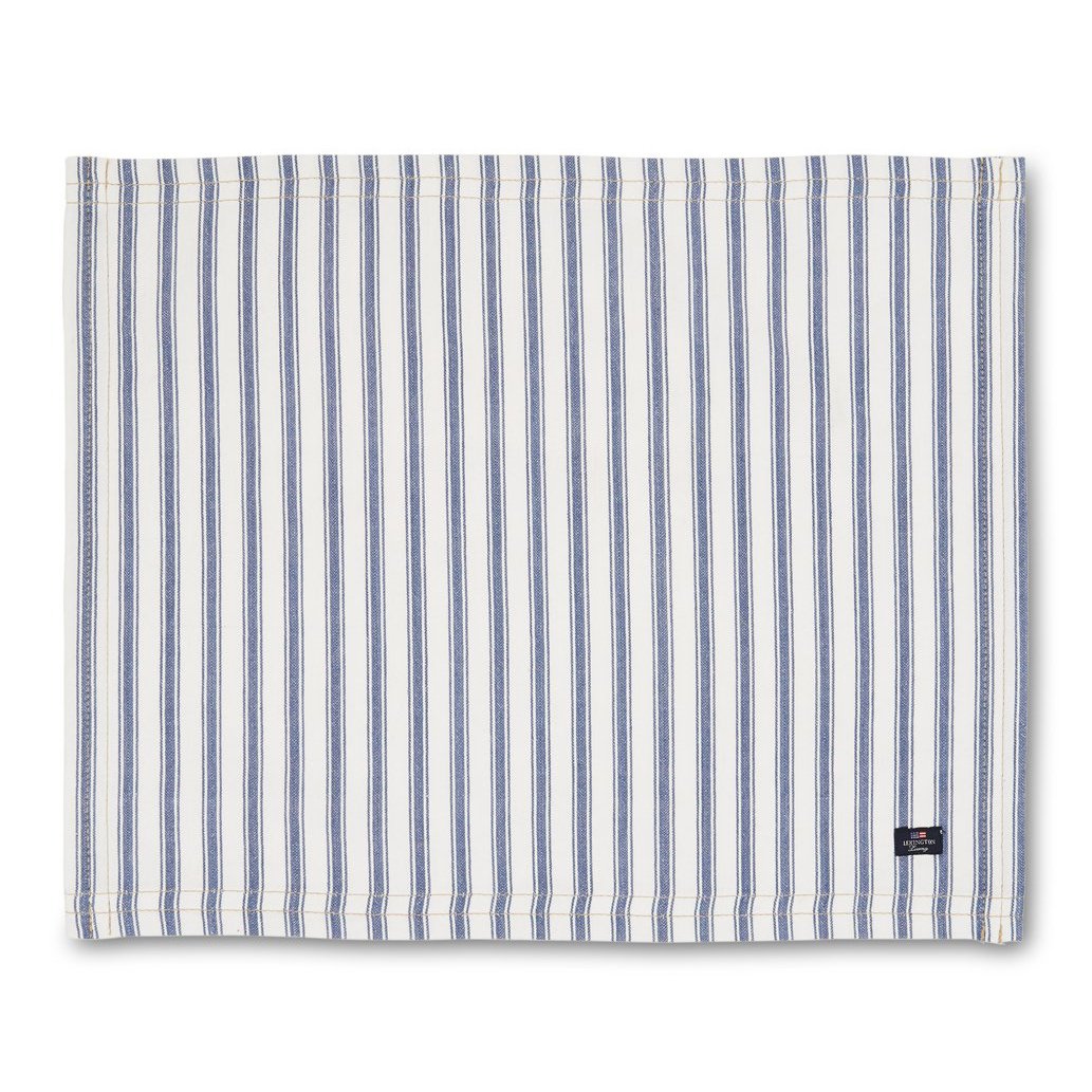 Lexington Icons Herringbone Striped spisebrikke 40×50 cm Blue-white