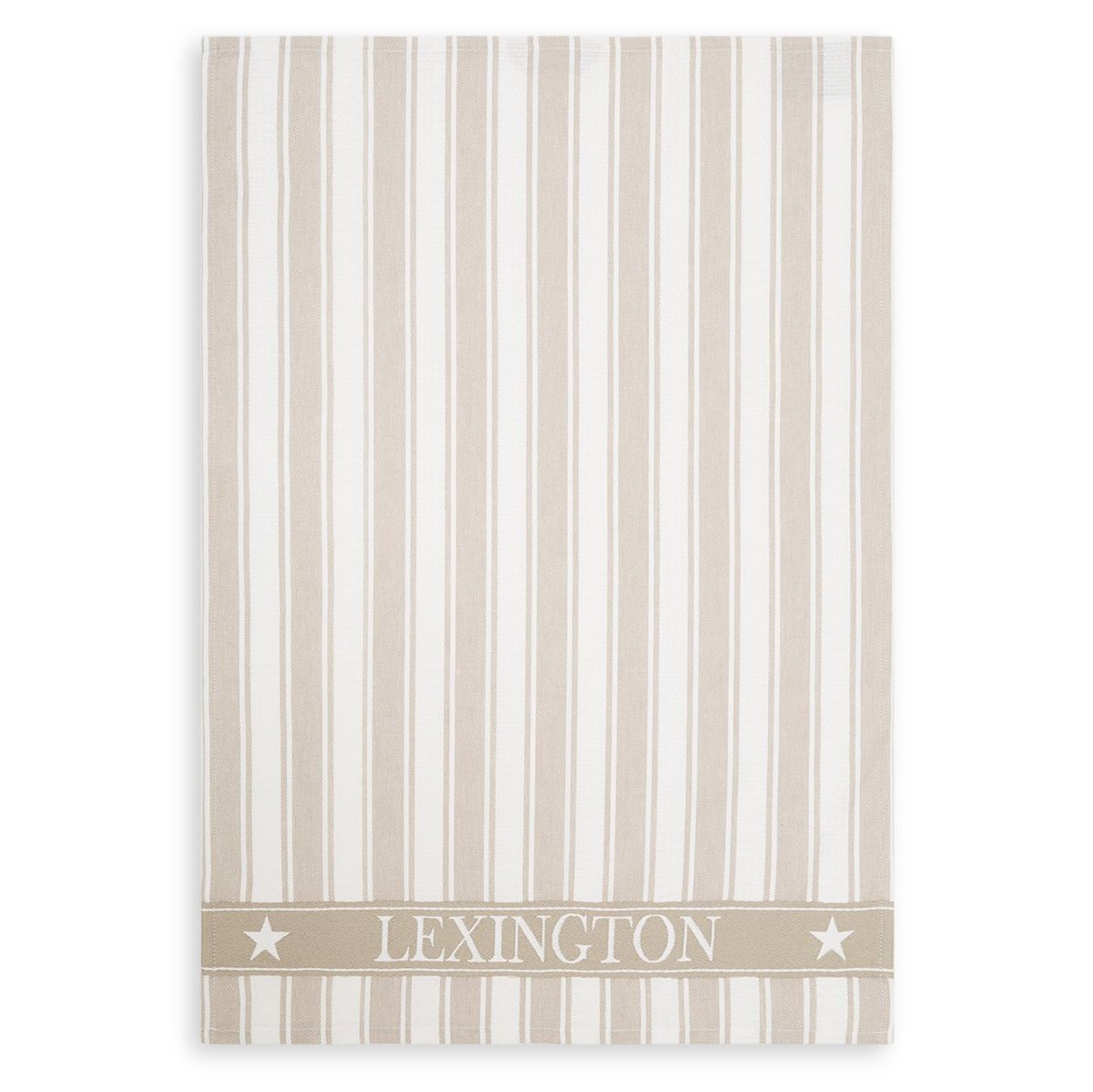 Lexington Icons Waffle Striped kjøkkenhåndkle 50×70 cm Beige-white