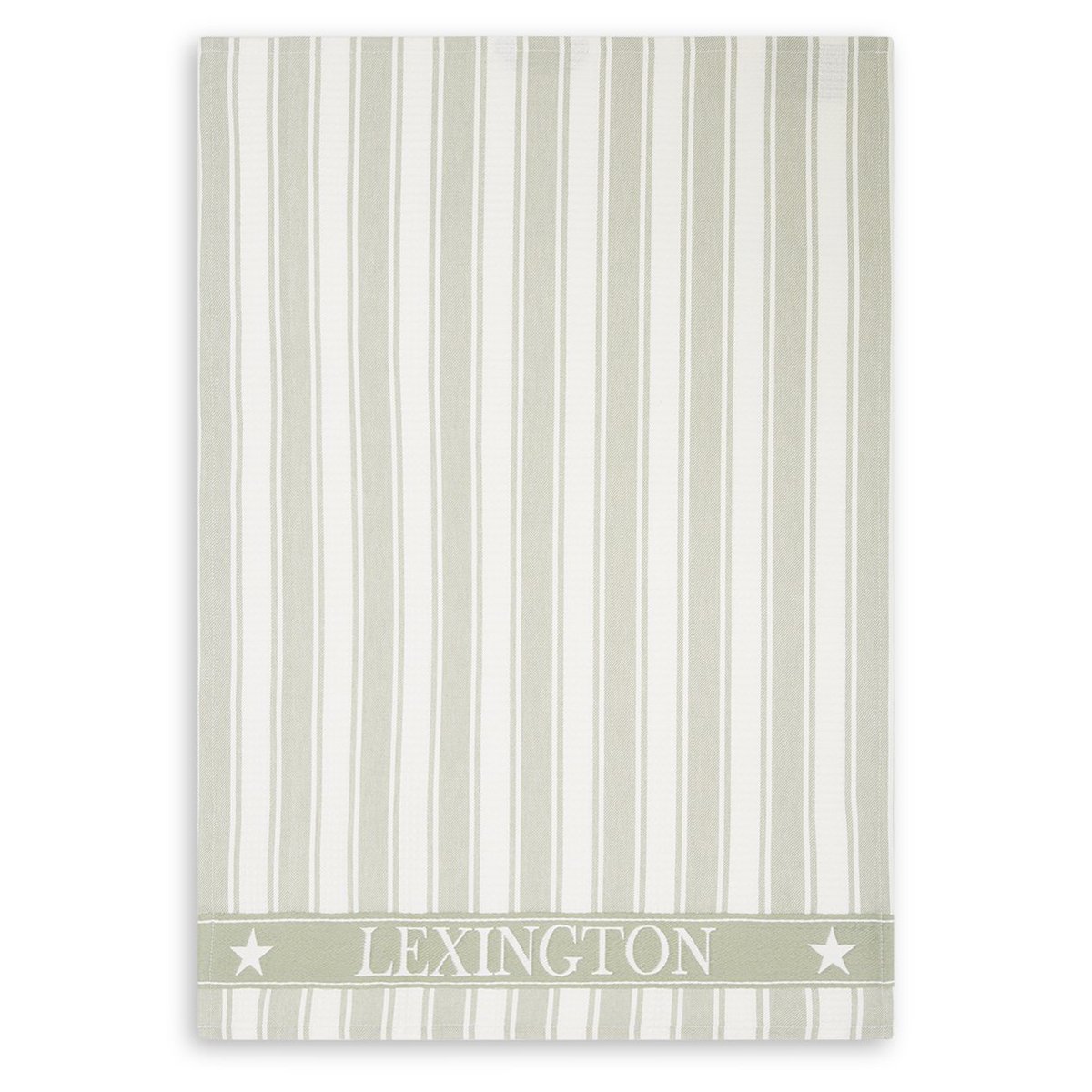 Lexington Icons Waffle Striped kjøkkenhåndkle 50×70 cm Sage green-white