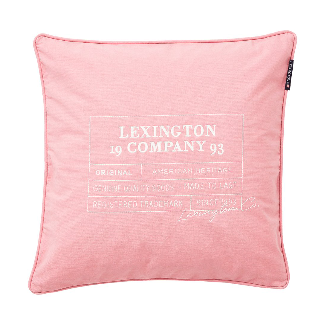 Lexington Logo Organic Cotton Canvas putetrekk 50×50 cm Pik