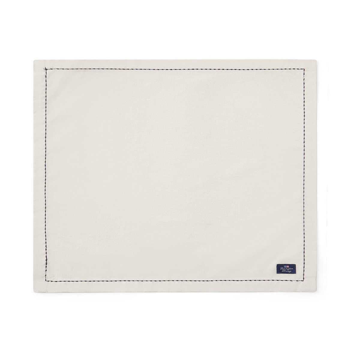 Lexington Org Cotton Oxford bordbrikke stitches 40 x 50 cm Beige-dark gray