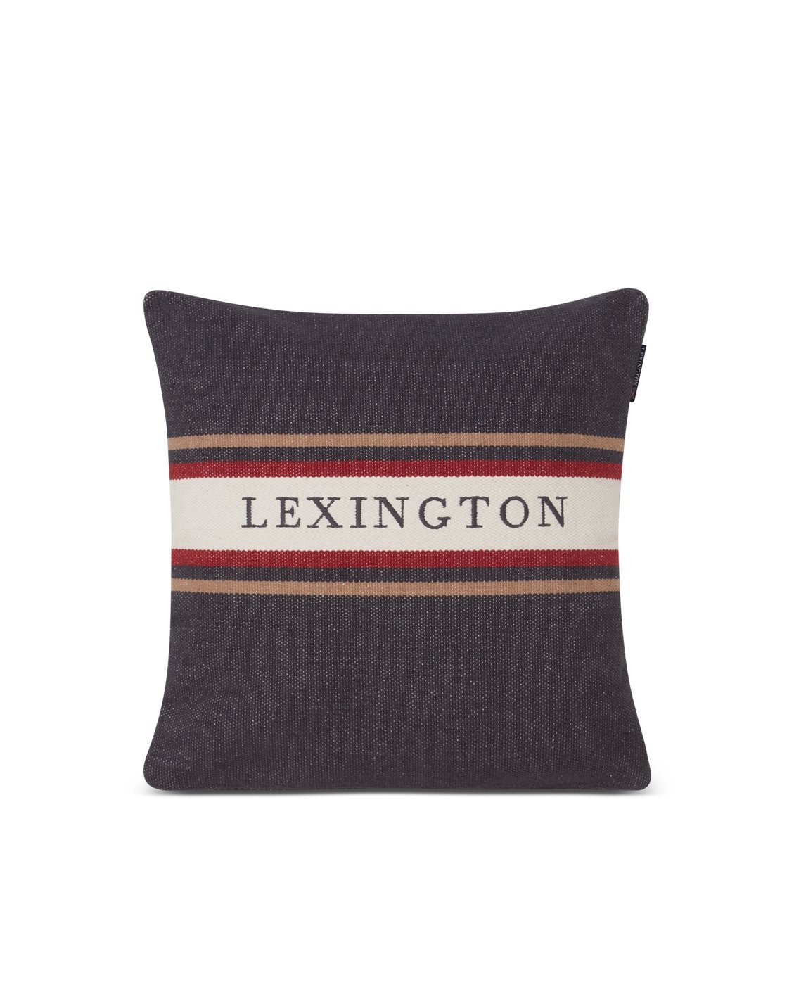 Lexington Striped Logo putetrekk 50×50 cm Mørkegrå multi