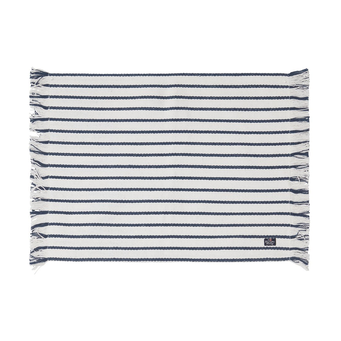 Lexington Striped Recycled Cotton bordbrikke 40×50 cm Navy