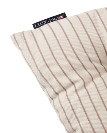 Striped Recycled Cotton sittepute 40x40 cm - Beige - Lexington