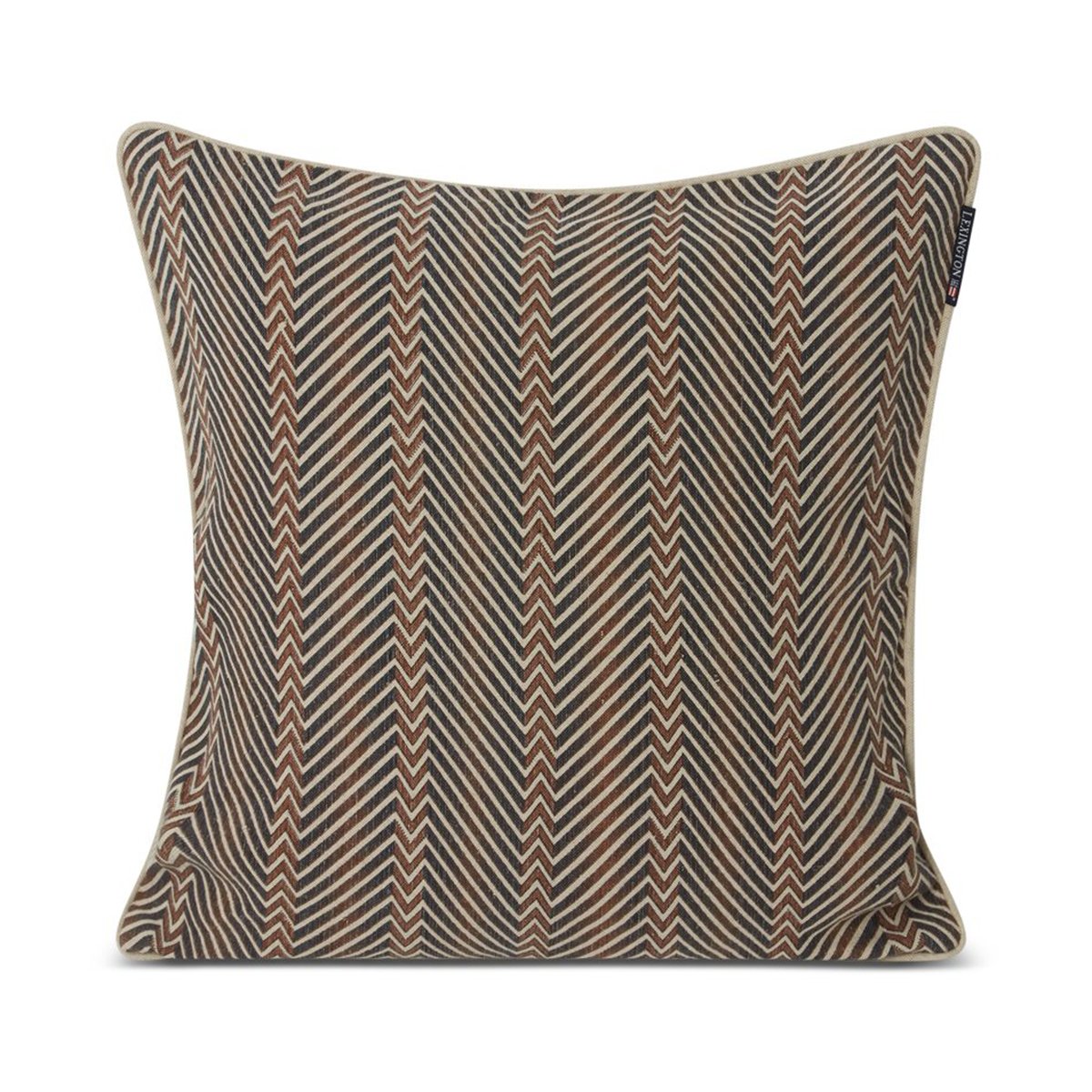 Lexington Zig Zag Printed putevar 50 x 50 cm Brown-beige