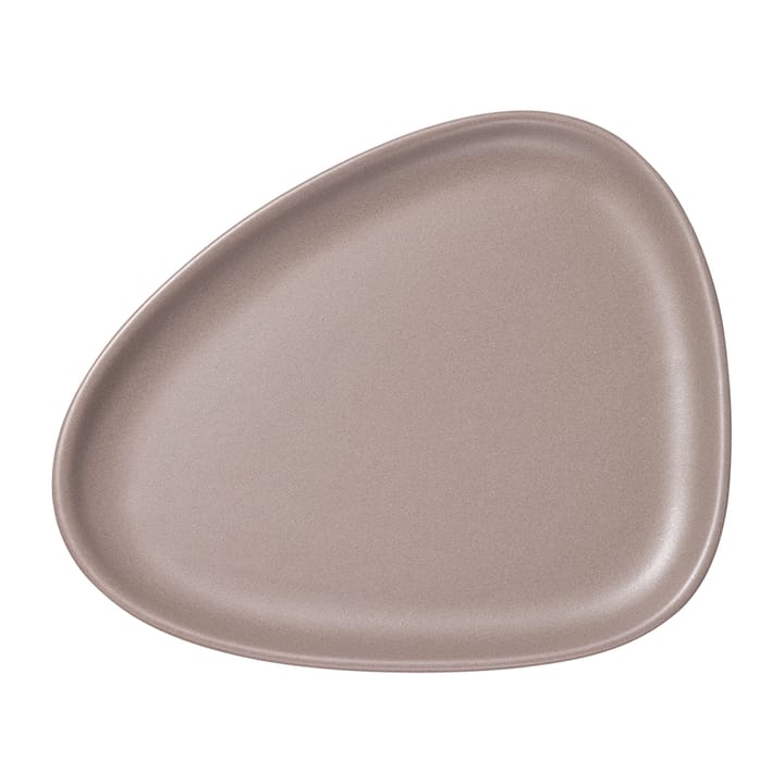 Curve Stoneware asjett 19x22 cm - Warm grey - LIND DNA