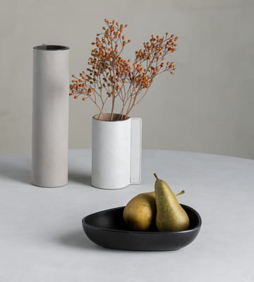 Curve Stoneware dyp tallerken 19x22 cm - Black - LIND DNA