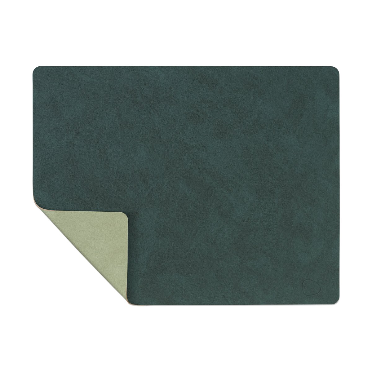 LIND DNA Nupo bordbrikke vendbar square L 1 stk. Dark green-olive green