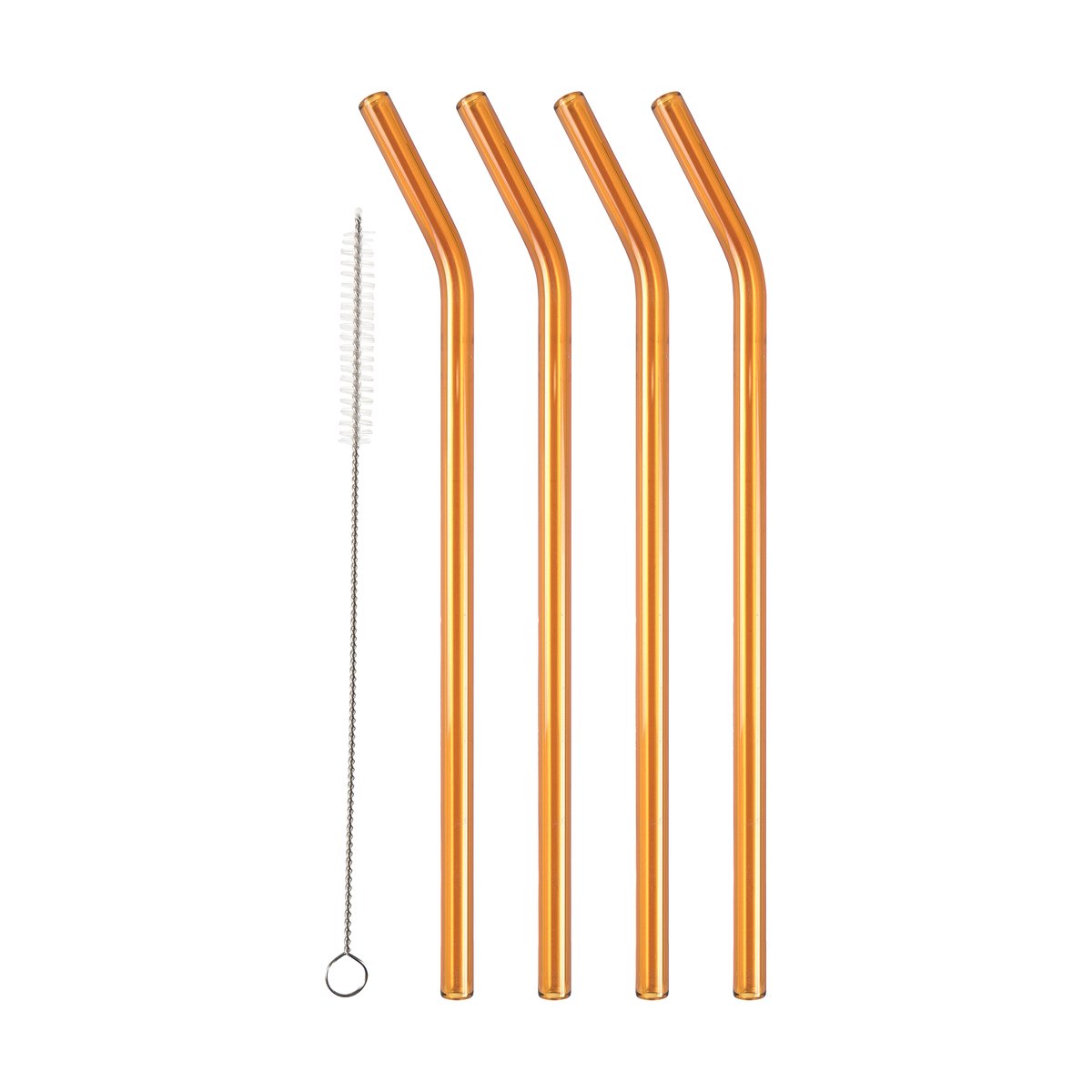 Lyngby Glas Lyngby Glas sugerør 21,5 cm 4-pk Amber