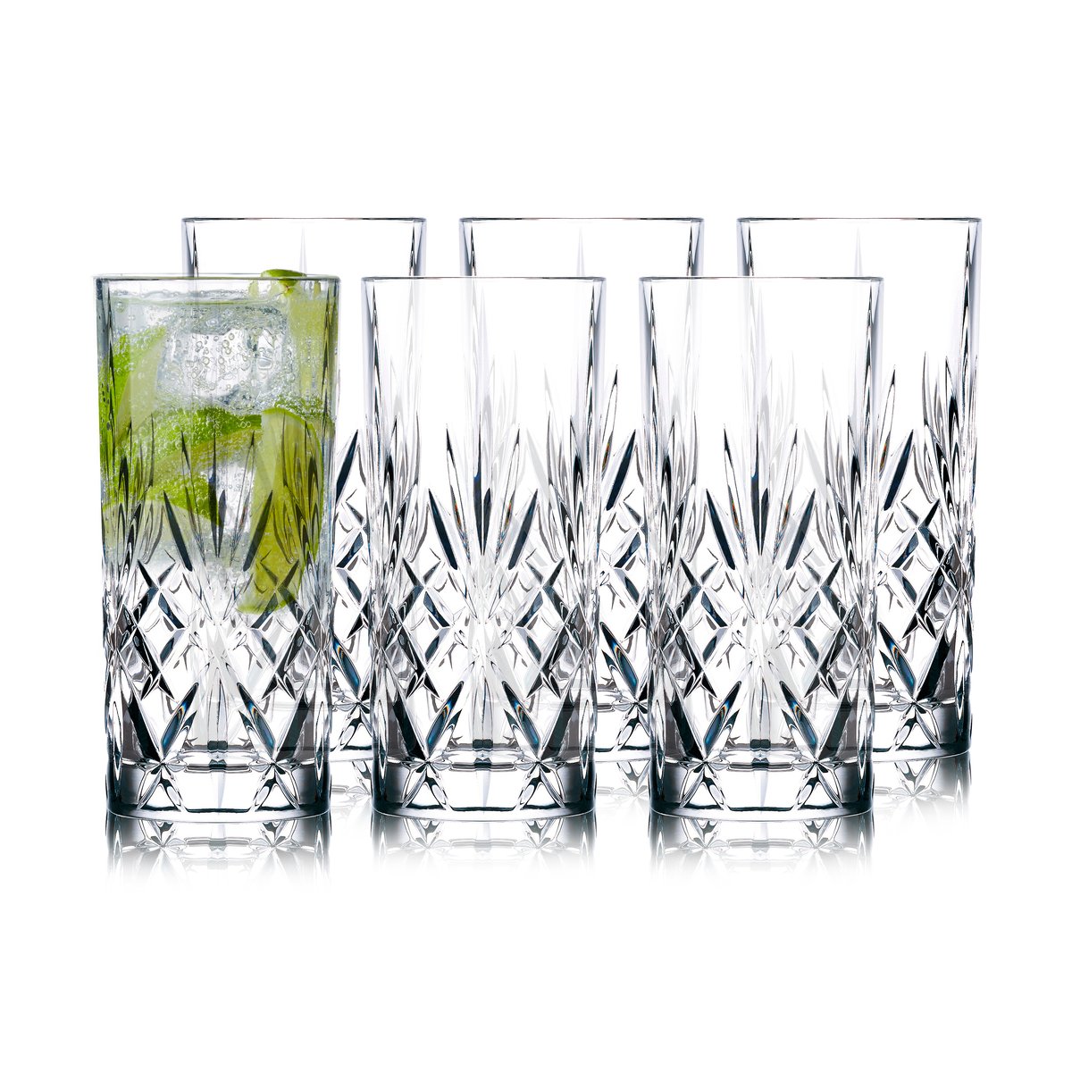 Lyngby Glas Melodia highballglass 36 cl 6-pakning Krystall