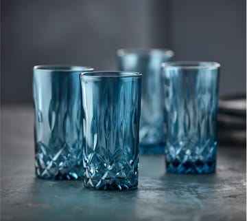 Sorrento highball glass 38 cl 4-pakning - Blue - Lyngby Glas