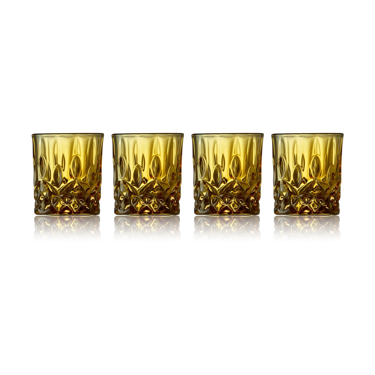 Lyngby Glas Sorrento shotglass 4 cl 4-pack Amber