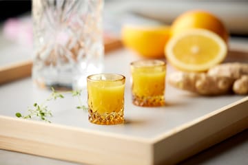 Sorrento shotglass 4 cl 4-pack - Amber - Lyngby Glas