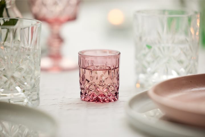 Sorrento shotglass 4 cl 4-pack, Pink Lyngby Glas